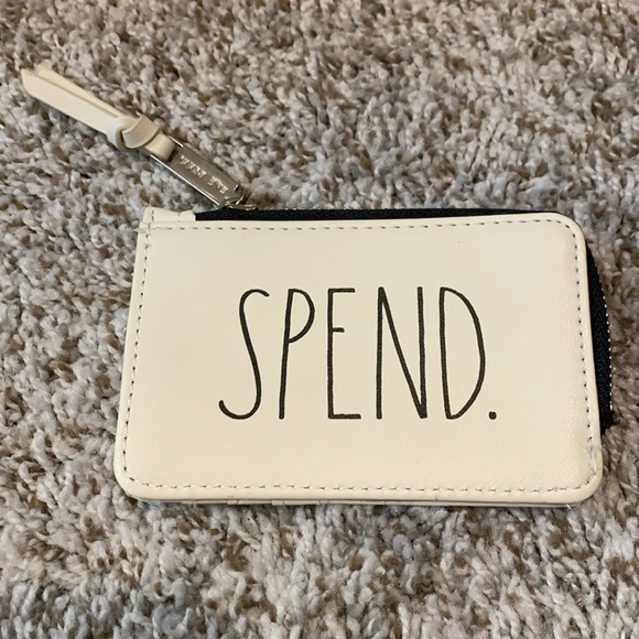 🍁🍂NWOT Rae Dunn SPEND Purse/Card Case - Picture 1 of 3